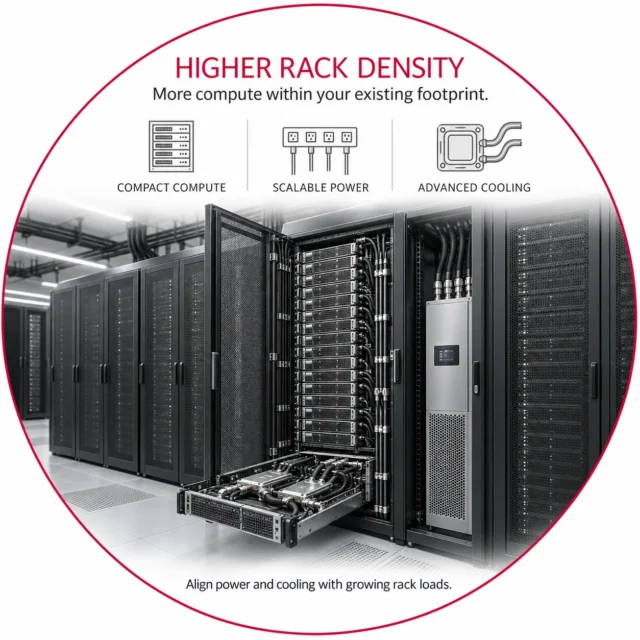 Intris Datacenter Cooling 3 High-density data centre racks supported by scalable power and advanced cooling
